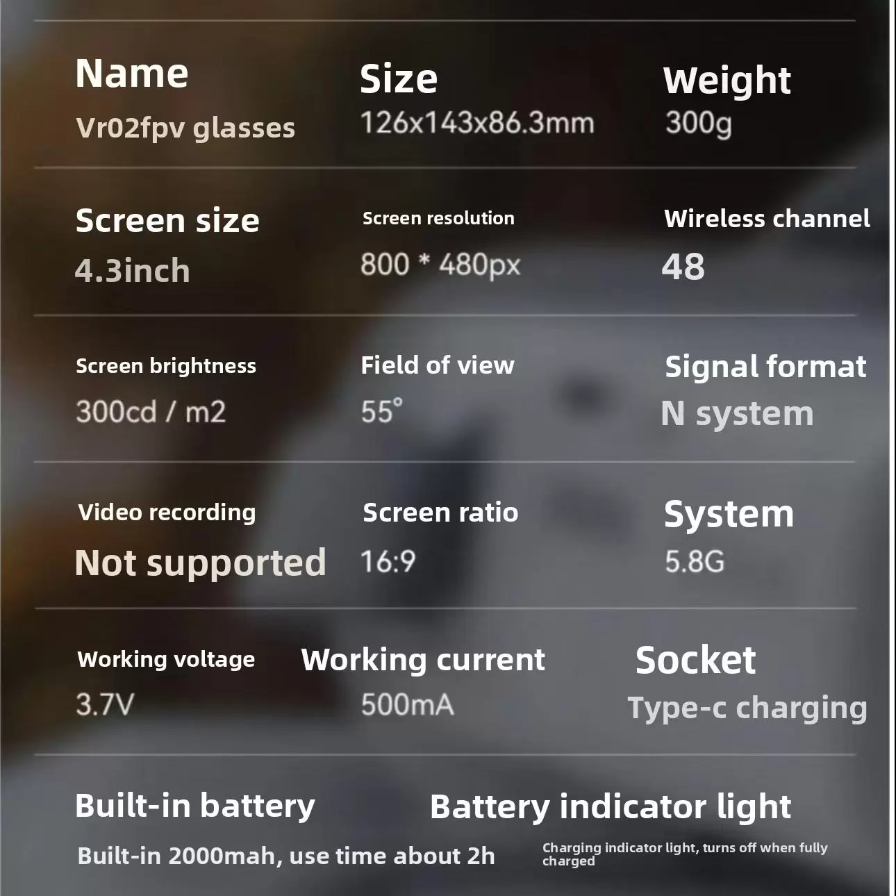 กระจก VR02 FPV